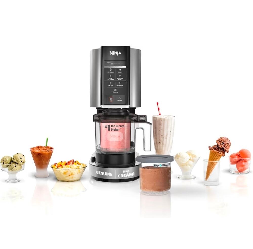 Ninja CREAMi 7-in-1 Ice Cream Maker, Ice Cream, Gelato and more, NC301, 2 Pints